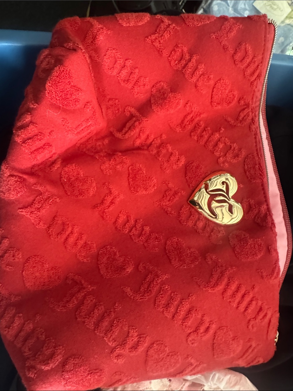 Juicy Couture Bright Pink Lined Bag Interior